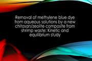 Removal of methylene blue dye from aqueous solutions by a new chitosan/zeolite composite from shrimp waste: Kinetic and equilibrium study