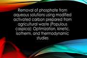 Removal of phosphate from aqueous solutions using modified activated carbon prepared from agricultural waste (Populous caspica): Optimization, kinetic, isotherm, and thermodynamic studies