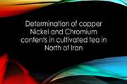 Determination of copper Nickel and Chromium contents in cultivated tea in North of Iran