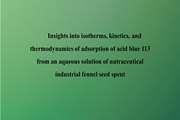 Author Correction: Insights into isotherms, kinetics, and thermodynamics of adsorption of acid blue 113 from an aqueous solution of nutraceutical industrial fennel seed spent 