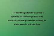 The microbiological quality assessment of dewatered and stored sludge in one of the wastewater treatment plants in Tehran during the winter season for agricultural use