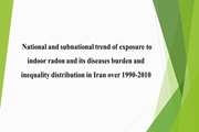  National and subnational trend of exposure to indoor radon and its diseases burden and inequality distribution in Iran over 1990-2010