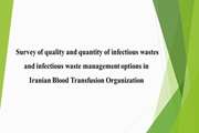 Survey of quality and quantity of infectious wastes and infectious waste management options in Iranian Blood Transfusion Organization